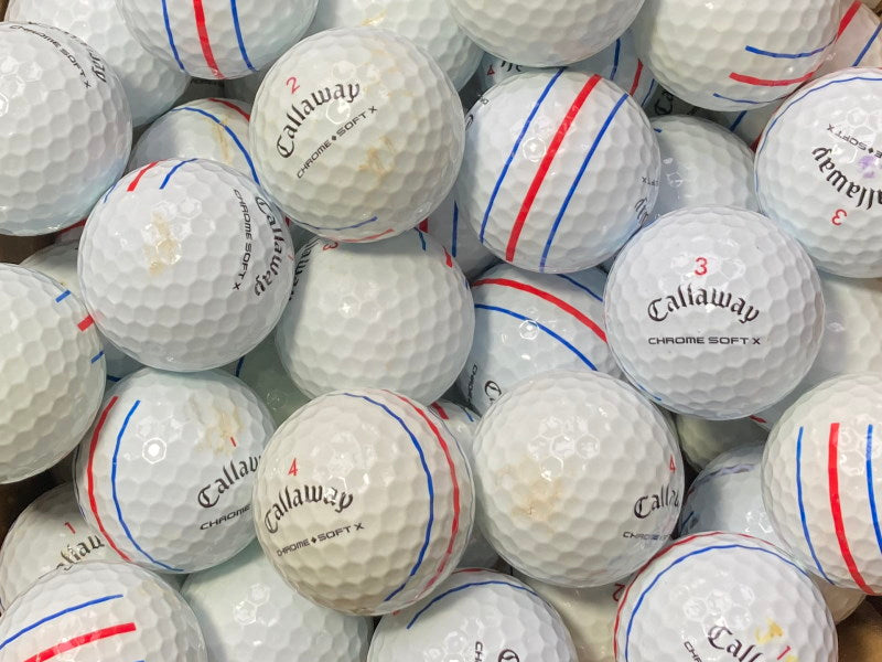Callaway Chrome Soft X Triple Track Lakeballs - gebrauchte Chrome Soft X Triple Track Golfbälle AA/AAA-Qualität
