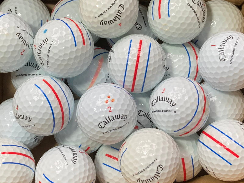 Callaway Chrome Soft X Triple Track Lakeballs - gebrauchte Chrome Soft X Triple Track Golfbälle AAA/AAAA-Qualität