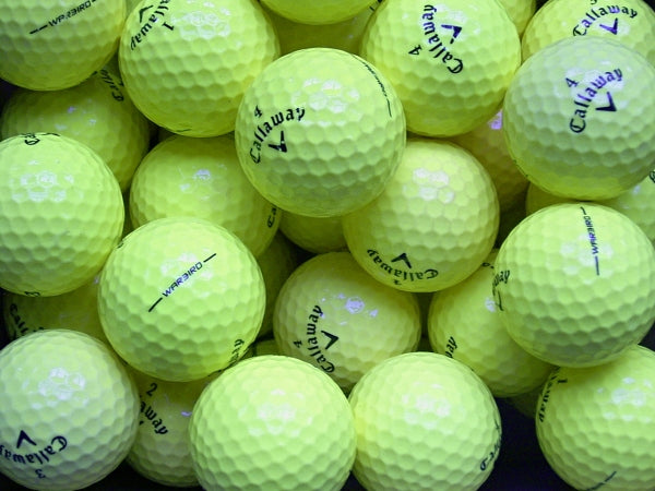 Callaway HEX Warbird Gelb Lakeballs - gebrauchte HEX Warbird Gelb Golfbälle AAA/AAAA-Qualität