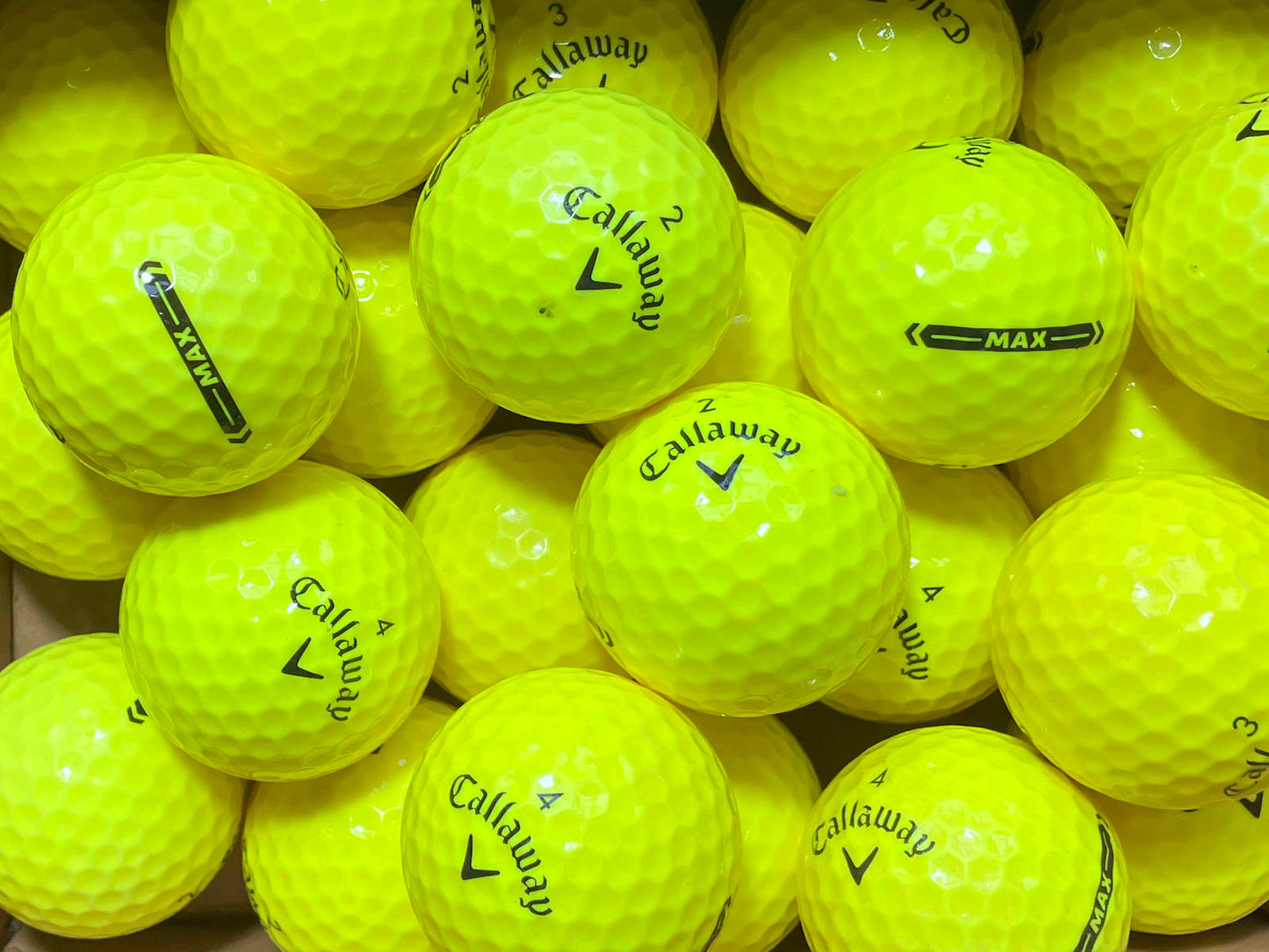 Callaway Supersoft MAX Gelb Lakeballs - gebrauchte Supersoft MAX Gelb Golfbälle AAA/AAAA-Qualität