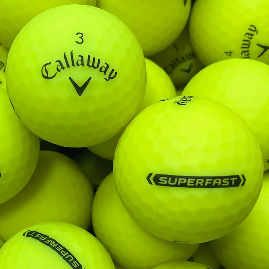 Callaway Superfast Bold Matt Gelb Lakeballs - gebrauchte Superfast Bold Matt Gelb Golfbälle 