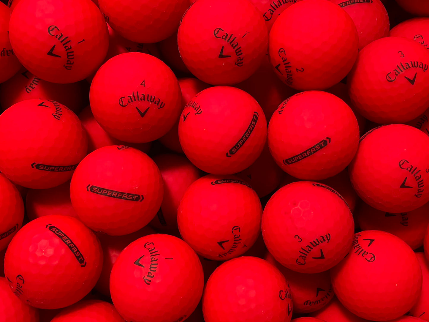 Callaway Superfast Bold Matt Rot Lakeballs - gebrauchte Superfast Bold Matt Rot Golfbälle AAA/AAAA-Qualität