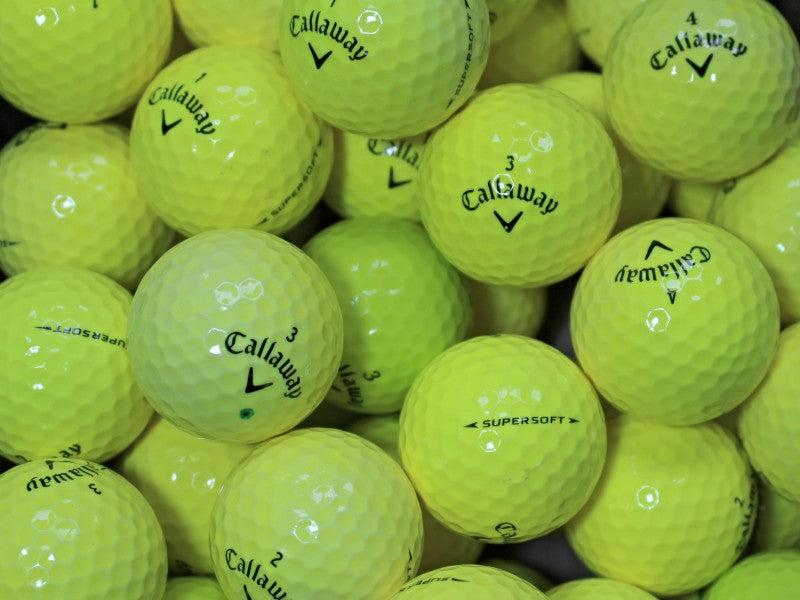 Callaway Supersoft Gelb Lakeballs - gebrauchte Supersoft Gelb Golfbälle AAA/AAAA-Qualität