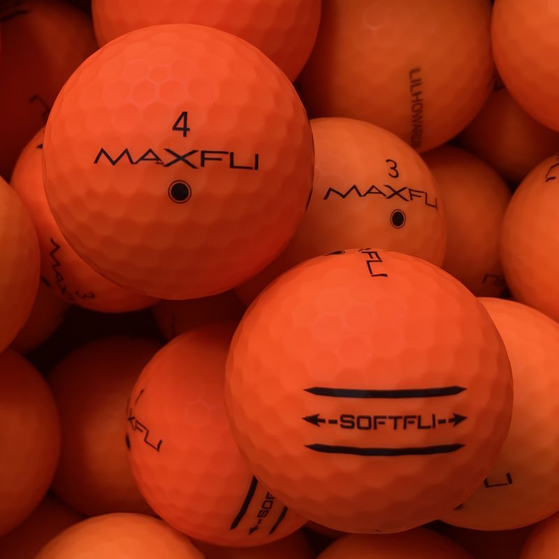 Maxfli SoftFli Matt Orange Lakeballs - gebrauchte SoftFli Matt Orange Golfbälle 