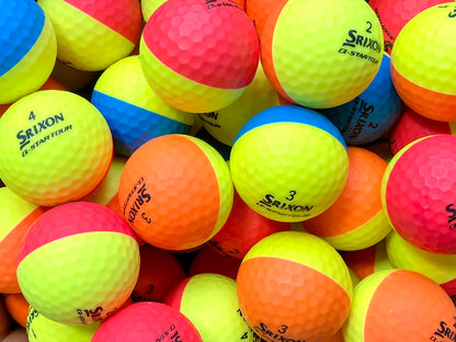 Srixon Q-Star Tour Divide Bunt Lakeballs - gebrauchte Q-Star Tour Divide Bunt Golfbälle AAA/AAAA-Qualität