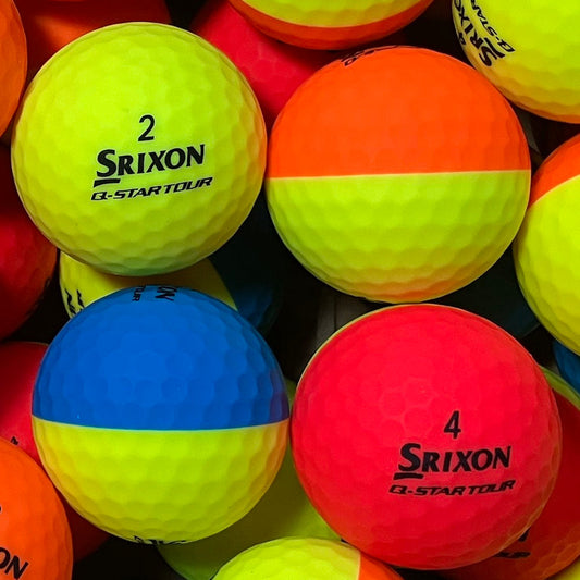 Srixon Q-Star Tour Divide Bunt Lakeballs - gebrauchte Q-Star Tour Divide Bunt Golfbälle 