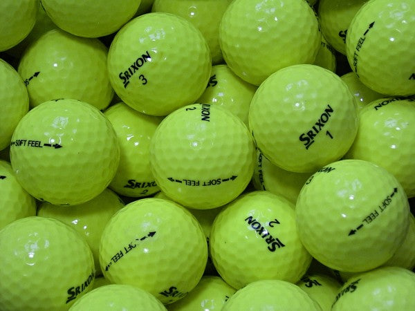 Srixon Soft Feel Gelb Lakeballs - gebrauchte Soft Feel Gelb Golfbälle AAA/AAAA-Qualität