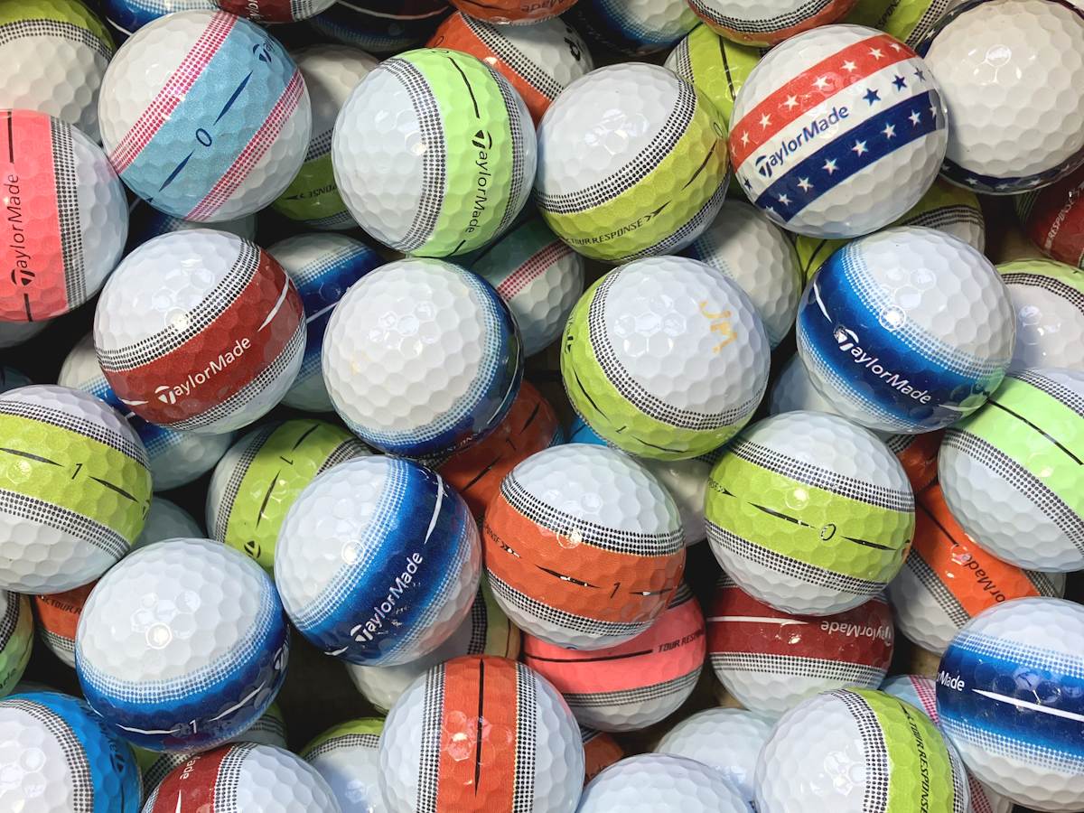 TaylorMade Tour Response Stripe Mix Lakeballs - gebrauchte Tour Response Stripe Mix Golfbälle AAA/AAAA-Qualität