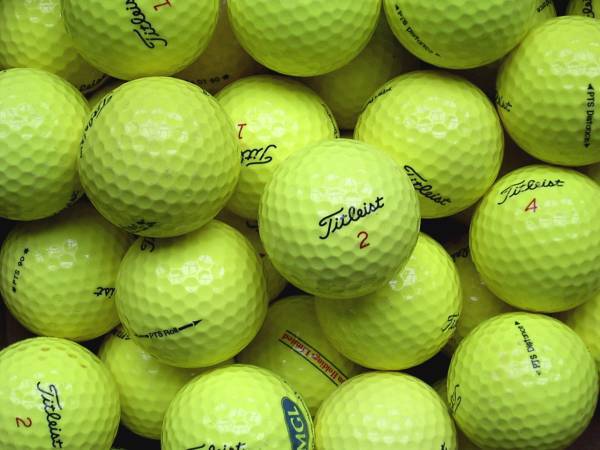 Titleist Mix Gelb Lakeballs - gebrauchte Titleist Mix Gelb Golfbälle AAA/AAAA-Qualität
