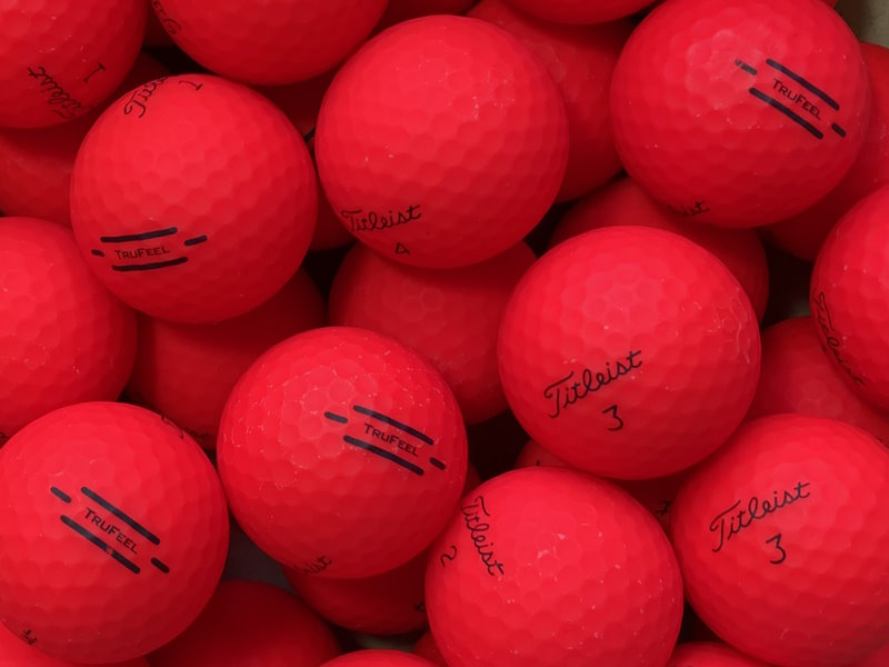 Titleist TruFeel Matt Rot Lakeballs - gebrauchte TruFeel Matt Rot Golfbälle AAA/AAAA-Qualität
