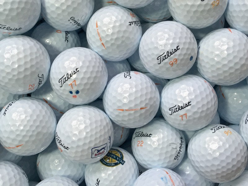 Titleist Velocity Visi-White Lakeballs - gebrauchte Velocity Visi-White Golfbälle AAA/AAAA-Qualität