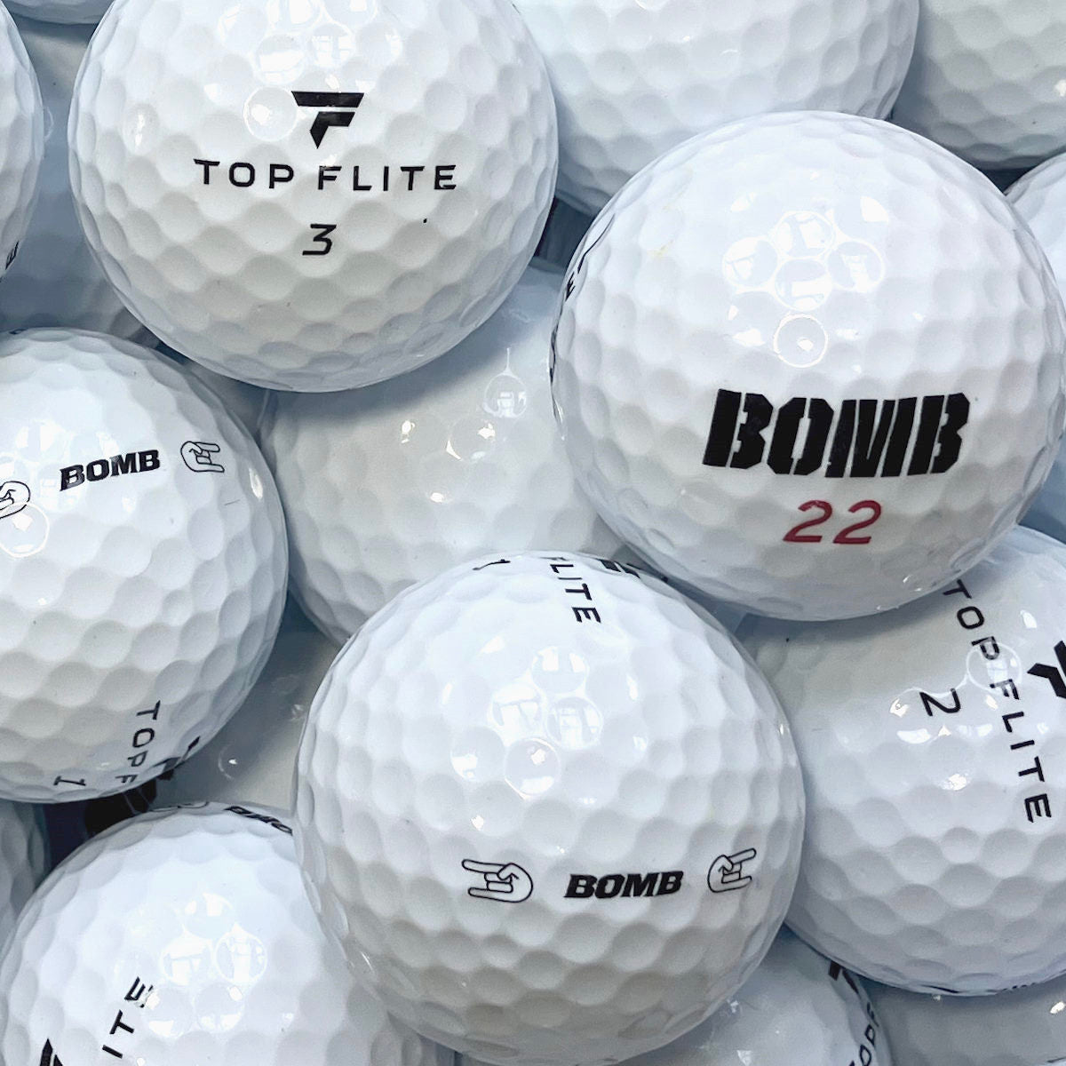 Top-Flite Bomb Lakeballs - gebrauchte Bomb Golfbälle
