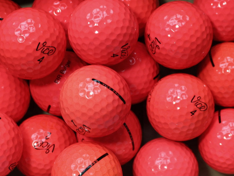 Vice Pro Neon Red Lakeballs - gebrauchte Pro Neon Red Golfbälle AAA/AAAA-Qualität
