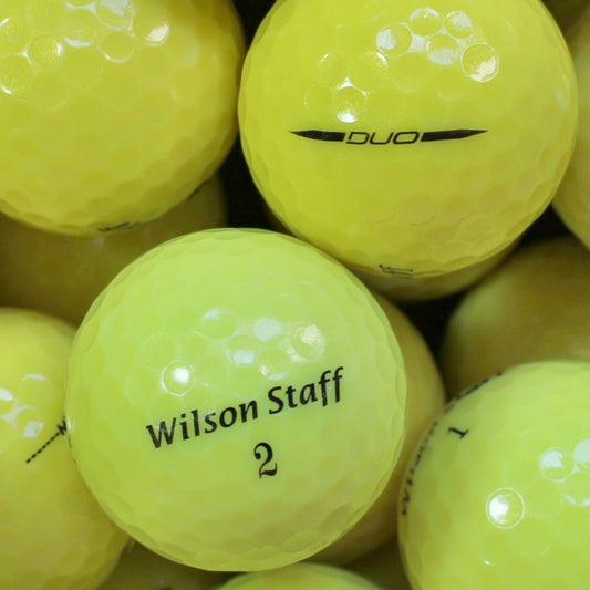 Wilson Staff DUO Gelb Lakeballs - gebrauchte Staff DUO Gelb Golfbälle 