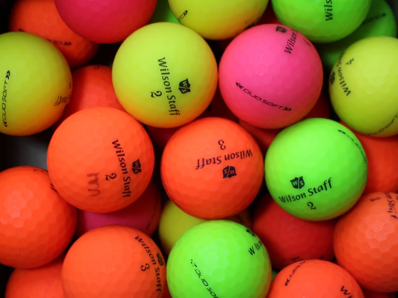 Wilson Duo Soft Matt Bunt Lakeballs - gebrauchte Duo Soft Matt Bunt Golfbälle AAA/AAAA-Qualität