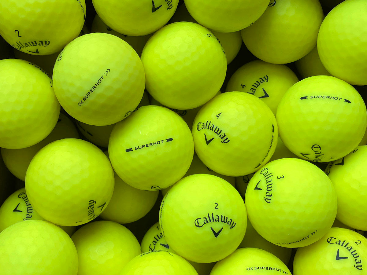Callaway Superhot Bold Matt Gelb Lakeballs - gebrauchte Superhot Bold Matt Gelb Golfbälle AAAA-Qualität