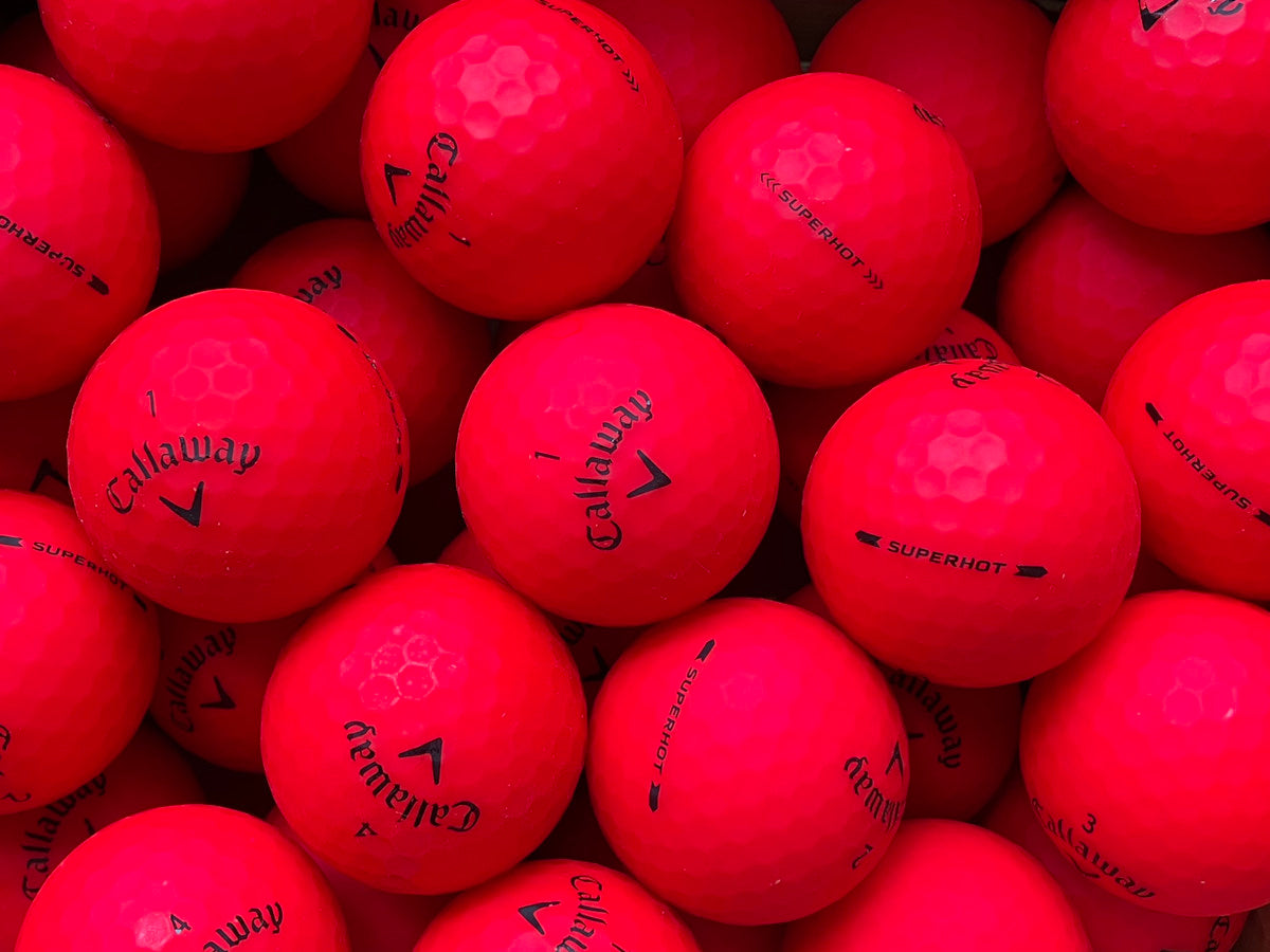 Callaway Superhot Bold Matt Rot Lakeballs - gebrauchte Superhot Bold Matt Rot Golfbälle AAAA-Qualität
