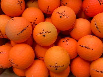 Maxfli SoftFli Matt Orange Lakeballs - gebrauchte SoftFli Matt Orange Golfbälle AA/AAA-Qualität