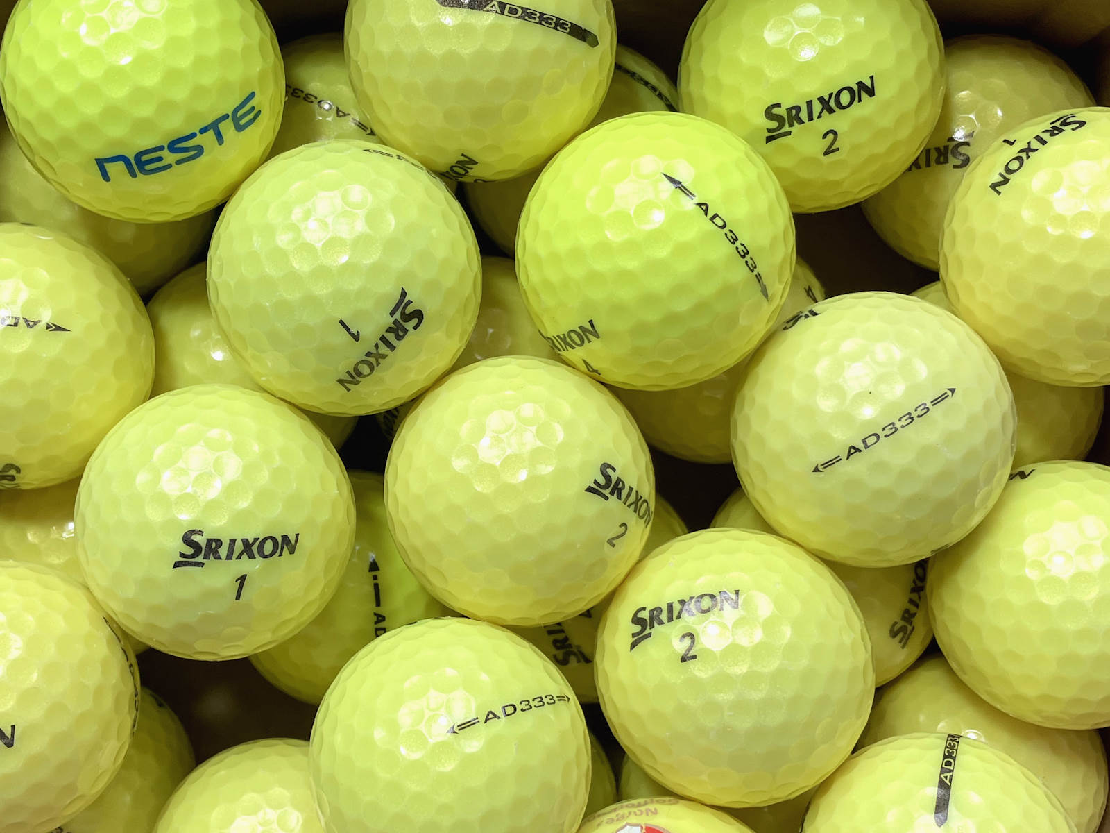 Srixon AD333 Gelb Lakeballs - gebrauchte AD333 Gelb Golfbälle AAAA-Qualität