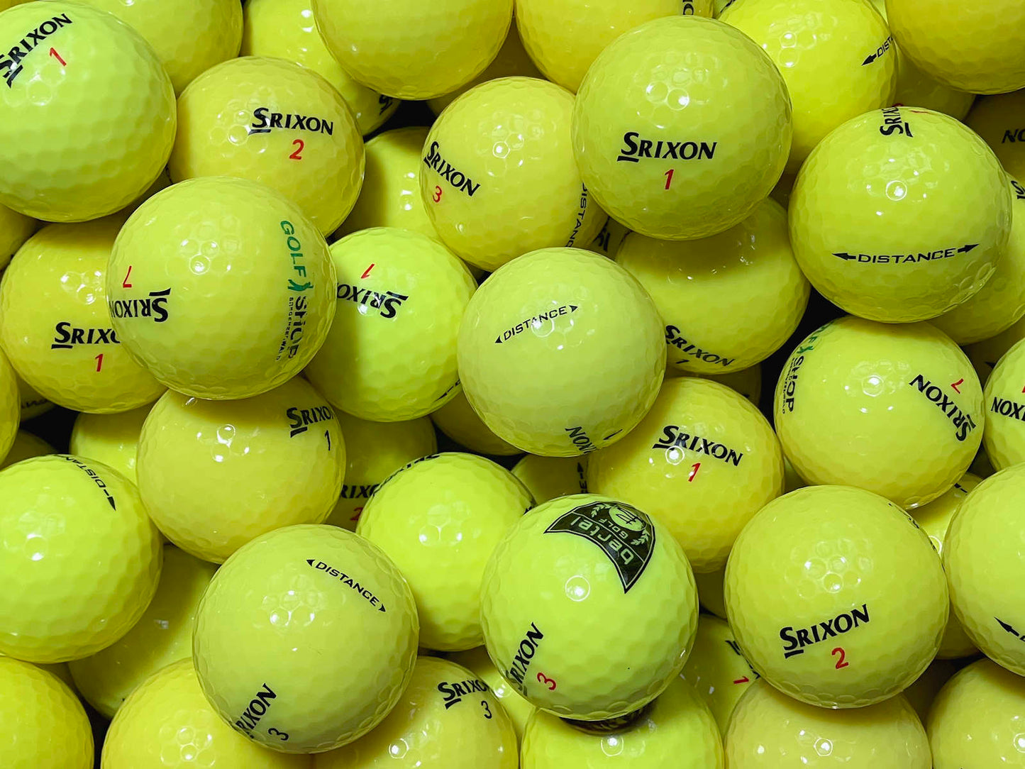 Srixon Distance Gelb Lakeballs - gebrauchte Distance Golfbälle AAAA-Qualität