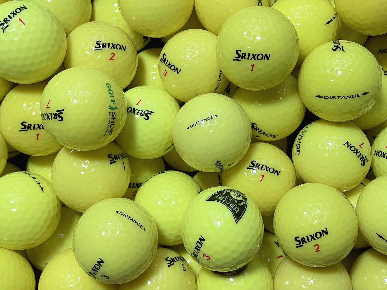 Srixon Distance Gelb Lakeballs - gebrauchte Distance Golfbälle AAAA-Qualität