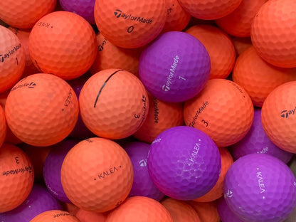 TaylorMade Kalea Matt Orange/Lila Mix Lakeballs - gebrauchte Kalea Matt Orange/Lila Mix Golfbälle AA/AAA-Qualität