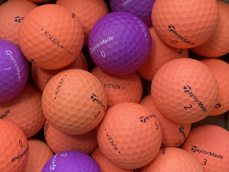 TaylorMade Kalea Matt Orange/Lila Mix Lakeballs - gebrauchte Kalea Matt Orange/Lila Mix Golfbälle AAAA-Qualität