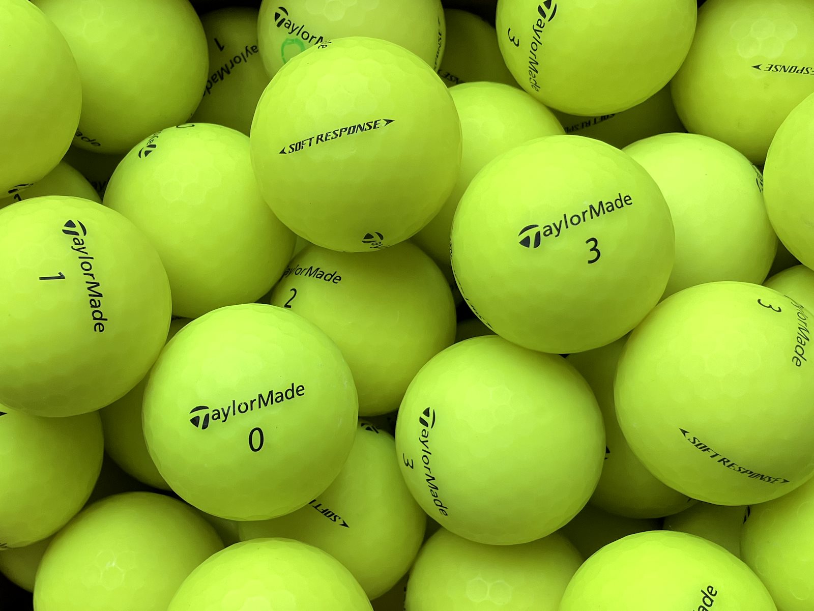 TaylorMade Soft Response Matt Gelb Lakeballs - gebrauchte Soft Response Matt Gelb Golfbälle AAA/AAAA-Qualität