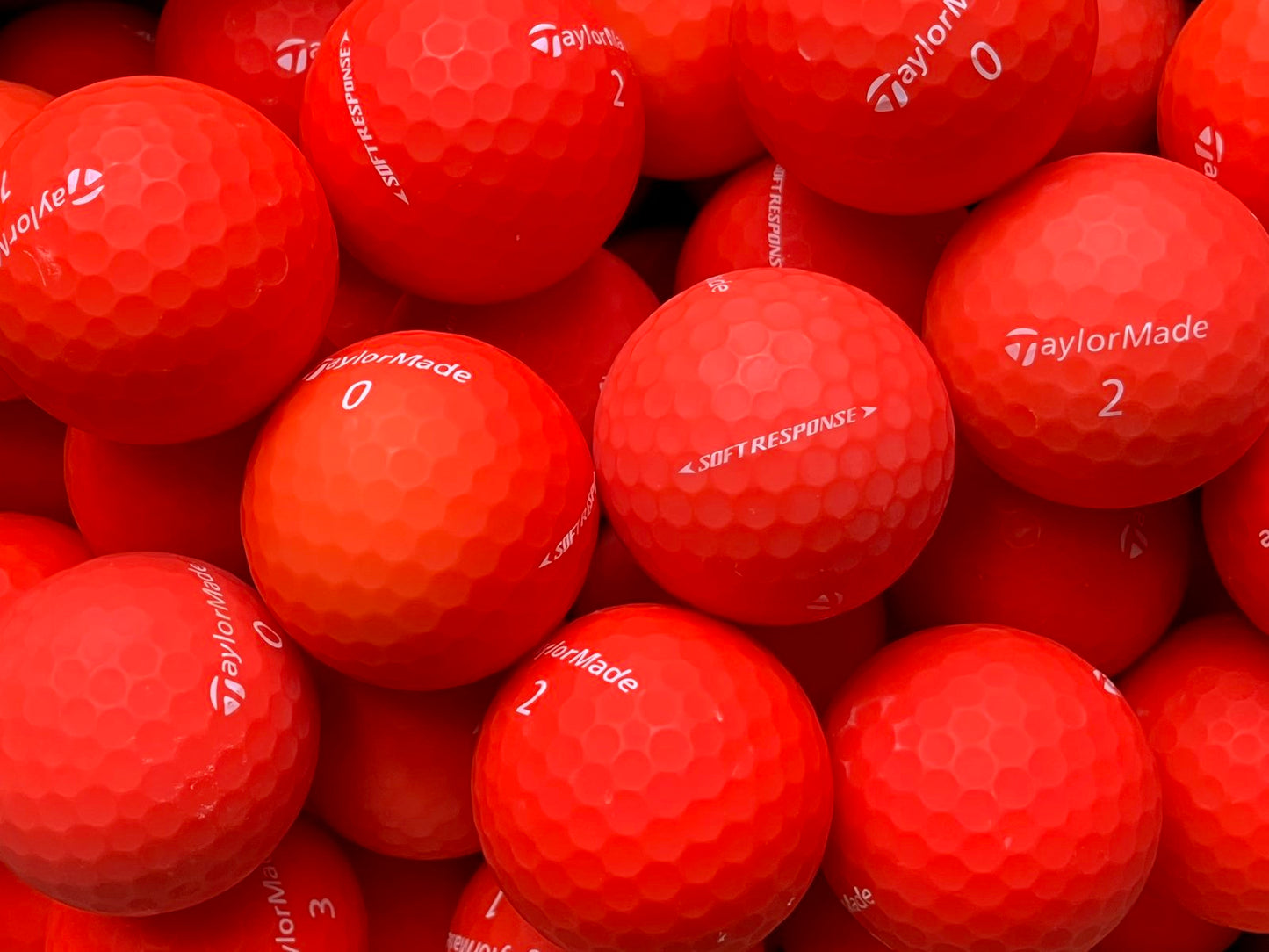 TaylorMade Soft Response Matt Rot Lakeballs - gebrauchte Soft Response Matt Rot Golfbälle AAA/AAAA-Qualität