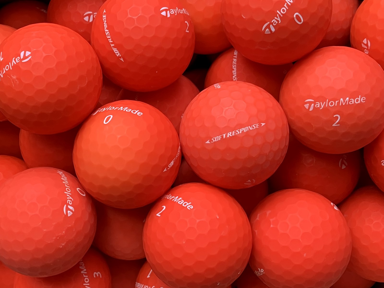TaylorMade Soft Response Matt Rot Lakeballs - gebrauchte Soft Response Matt Rot Golfbälle AAA/AAAA-Qualität