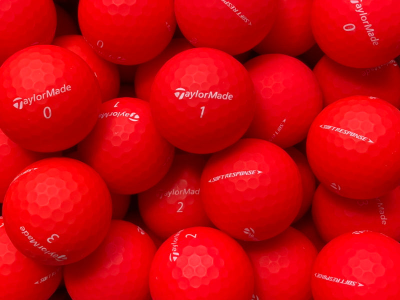TaylorMade Soft Response Matt Rot Lakeballs - gebrauchte Soft Response Matt Rot Golfbälle AAAA-Qualität