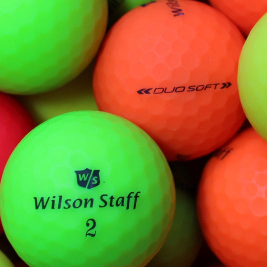 Wilson Duo Soft Matt Bunt Lakeballs - gebrauchte Duo Soft Matt Bunt Golfbälle